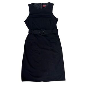 Merona Black Belted Midi Dress